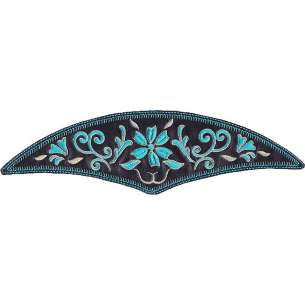 Turquoise Floral Hat Patches